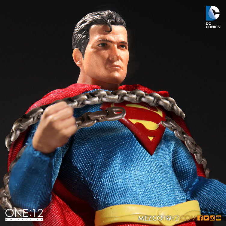 Mezco Superman next to a Vtoys body. I think the Vtoys looks more  proportionate, but I wish his muscles are more pronounced like in the Mezco.  : r/ActionFigures