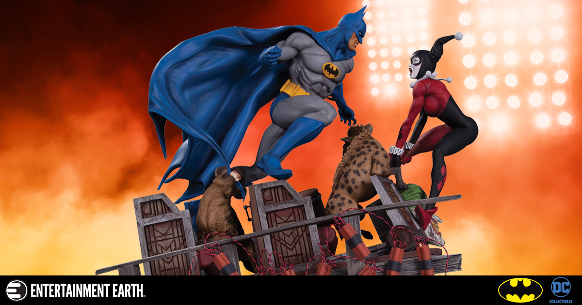 batman and harley quinn statue