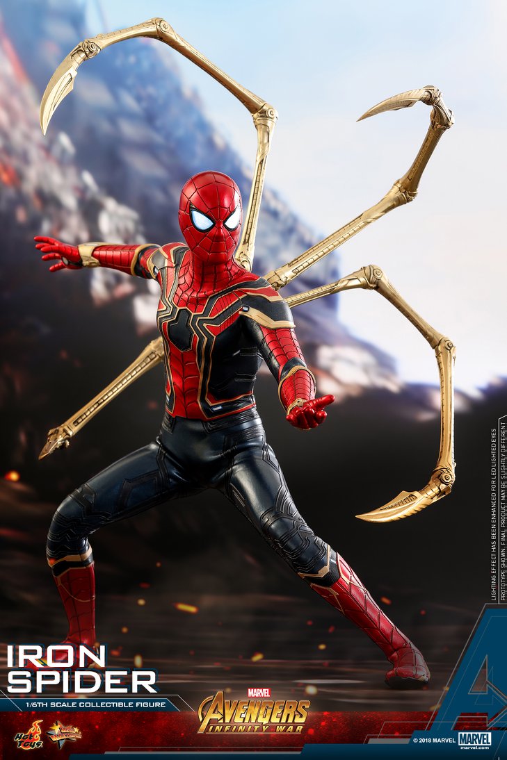 Hot Toys Avengers Infinity War Iron Spider Figure | ActionFiguresDaily.com