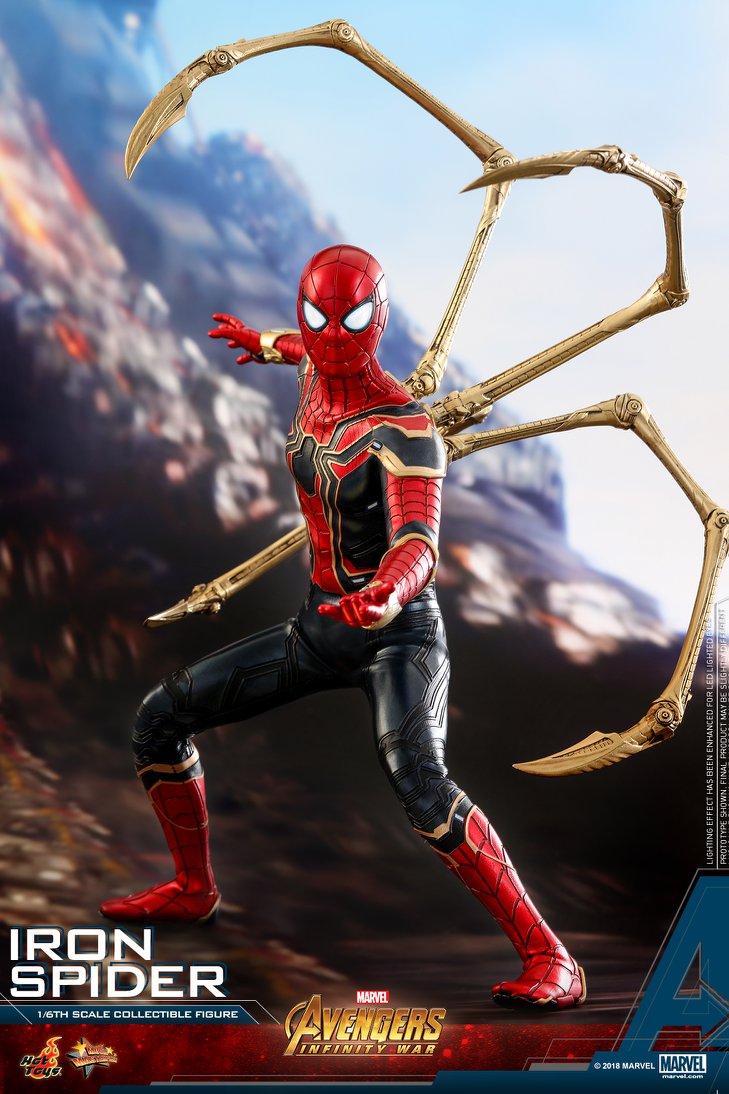 Hot Toys Avengers Infinity War Iron Spider Figure | ActionFiguresDaily.com