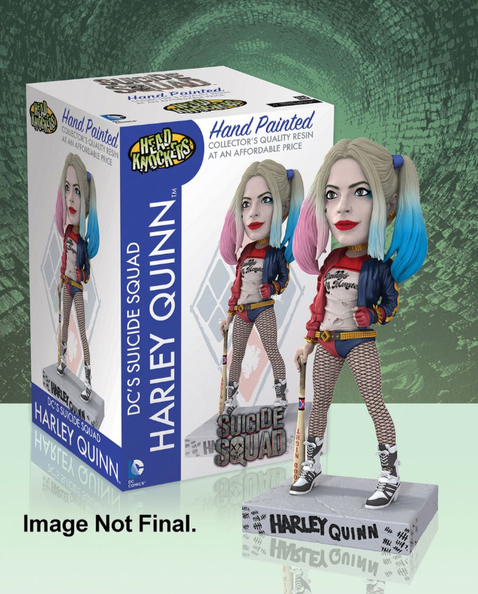NECA DC Comics Head Knocker | Harley Quinn Classica | Figura Bobble-head 20 Cm