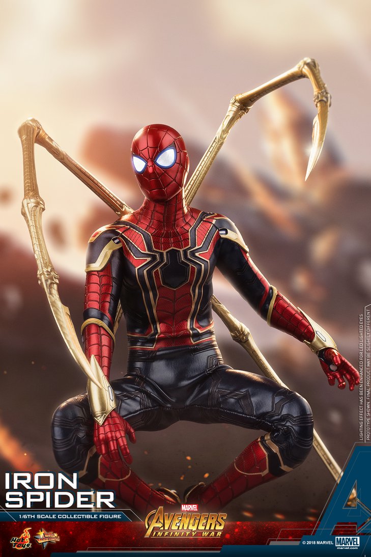 Hot Toys Avengers Infinity War Iron Spider Figure | ActionFiguresDaily.com