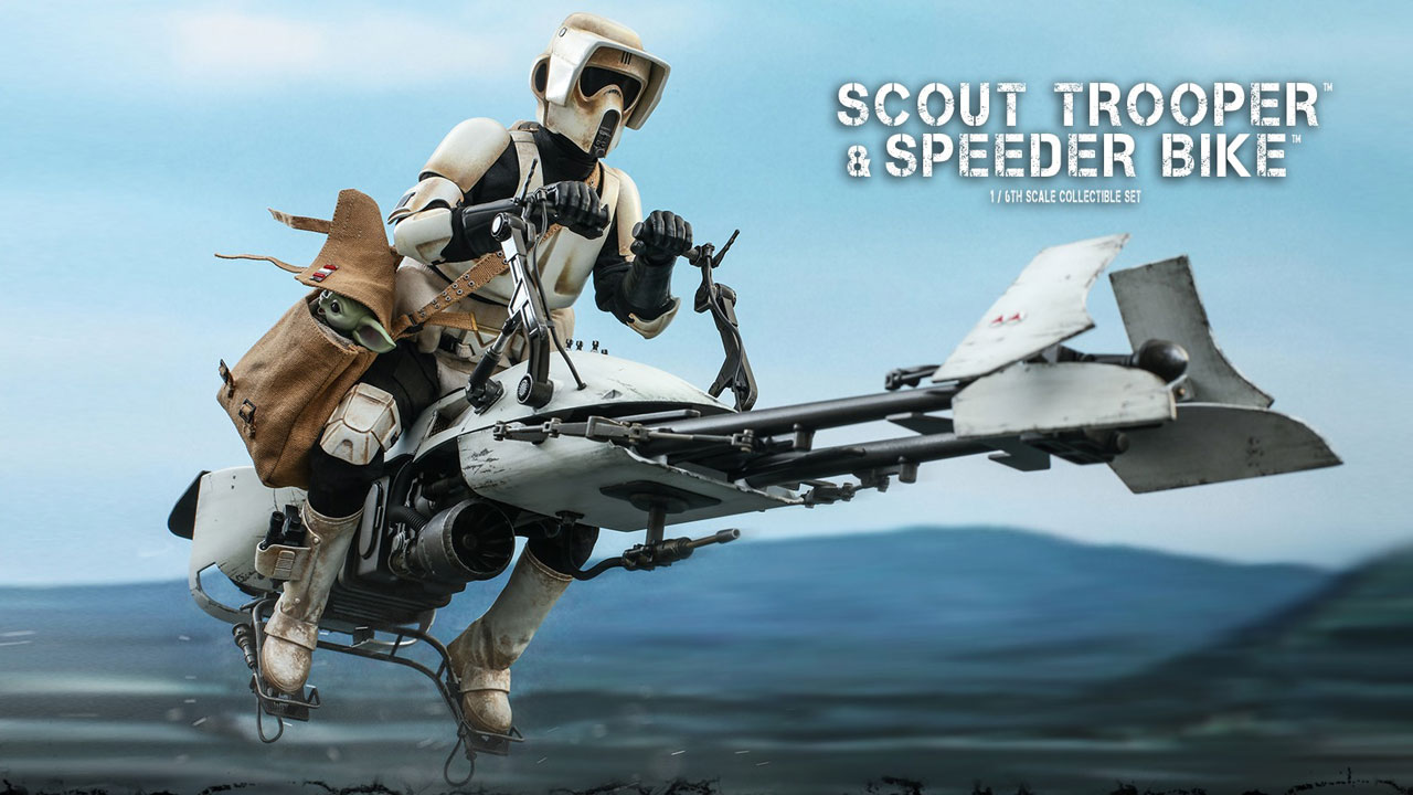 Hot Toys Star Wars Mandalorian Scout Trooper Et Speeder Bike Tms017 4895228605252