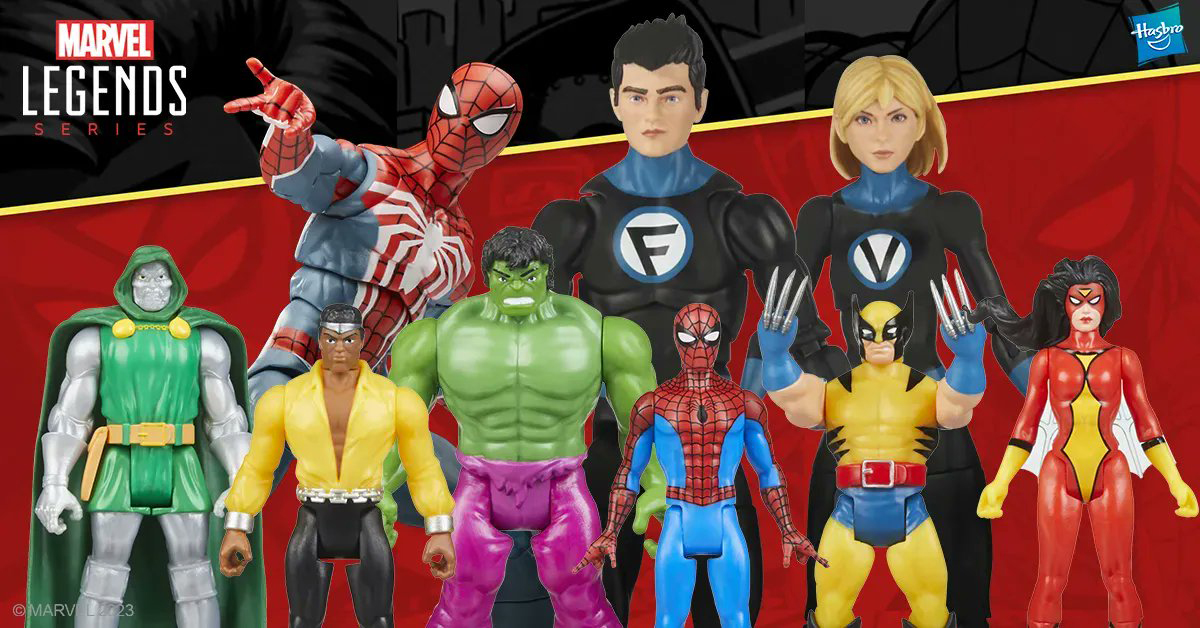 Marvel-Legends-Fantastic-Four-Franklin-and-Valeria-Richards-Spiderman-2-Gamerverse-Retro-375-Wave-8-Action-Figures-Preorders