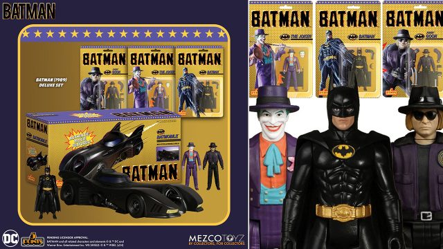 Batman 89 Mezco 5 Points Action Figures and Batmobile Pre Order Info