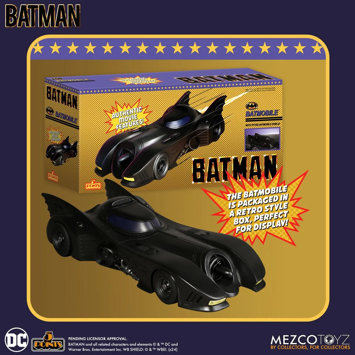 Batman 89 Mezco 5 Points Batmobile 1