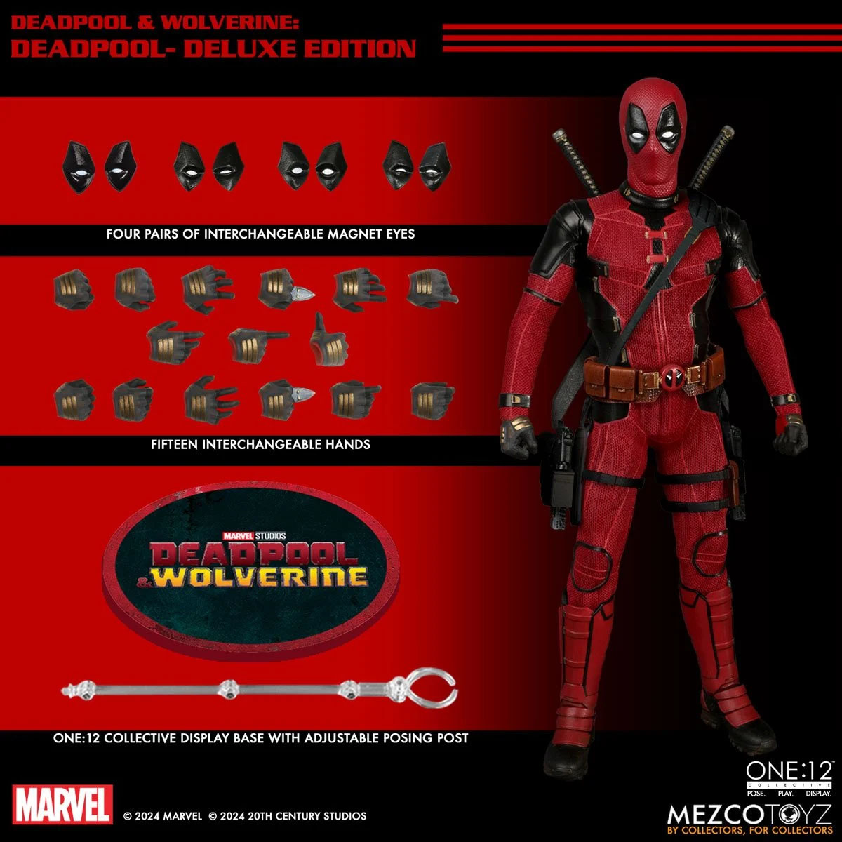 Deadpool Wolverine Mezco One 12 Deadpool Action Figure 5