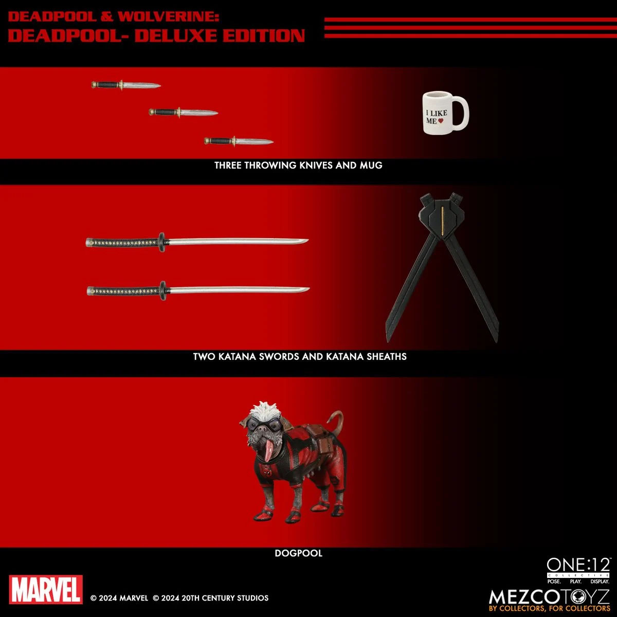 Deadpool Wolverine Mezco One 12 Deadpool Action Figure 6