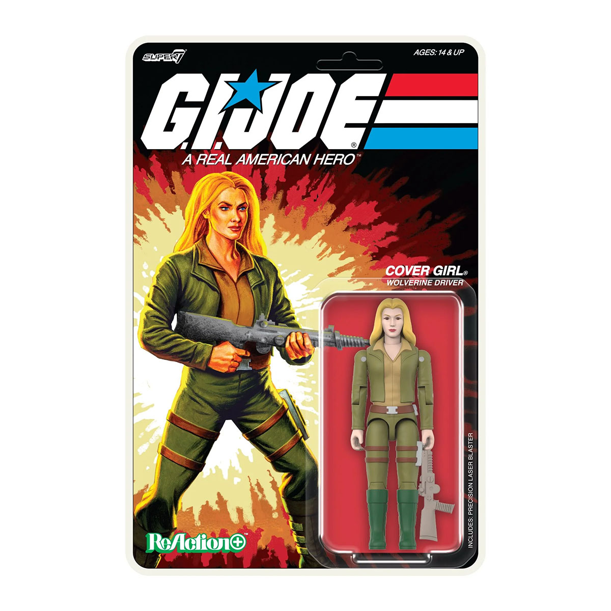 GI Joe Reaction+ Cover Girl Blonde O Ring Super7 Action Figure 1