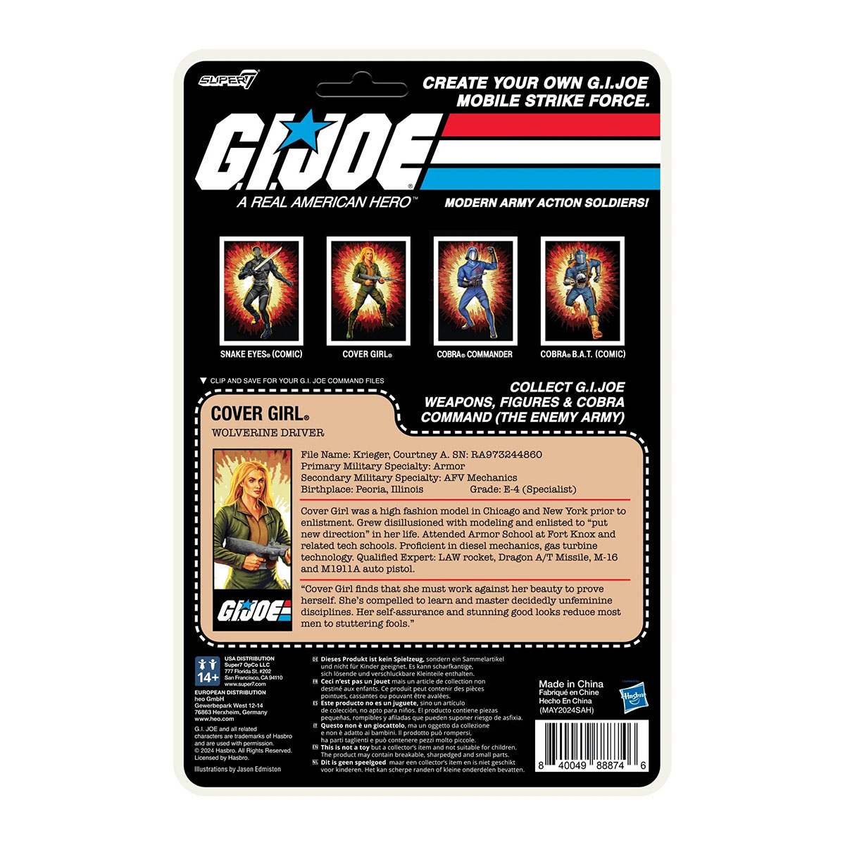 GI Joe Reaction+ Cover Girl Blonde O Ring Super7 Action Figure 2