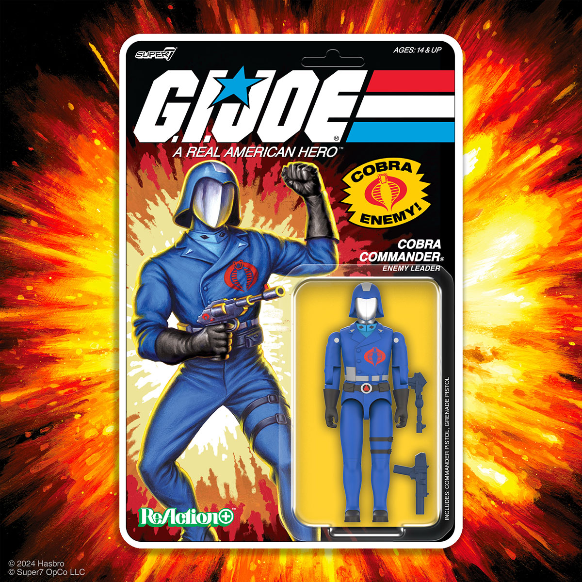 GI Joe Super7 Reaction+ O RIng Cobra Commander Action Figure