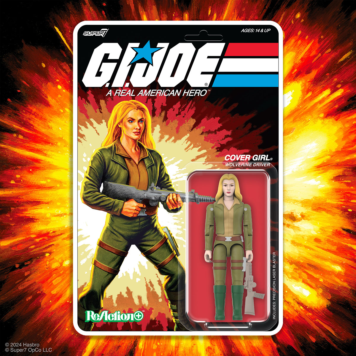 GI Joe Super7 Reaction+ O RIng Cover Girl Blonde Action Figure