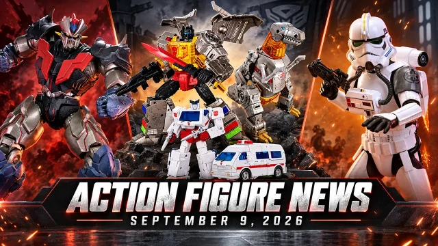 Action figure news for September 9, 2026 featuring NECA Mazinger Z, Transformers Grimlock and Ratchet, and the Hot Toys Jetpack Trooper