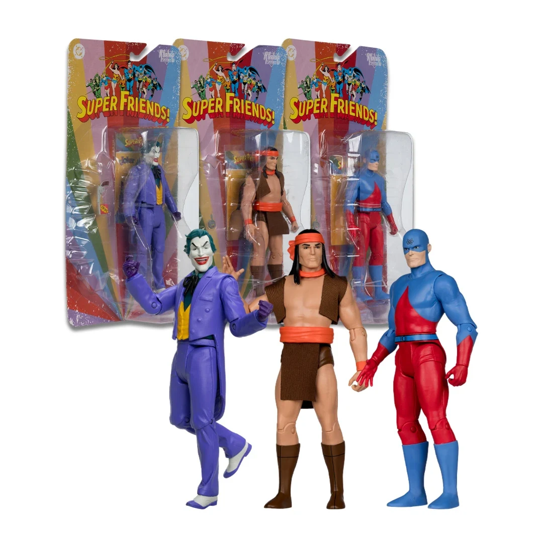 McFarlane DC Retro Super Friends Wave 17 Joker Apache Chief and The Atom action figures