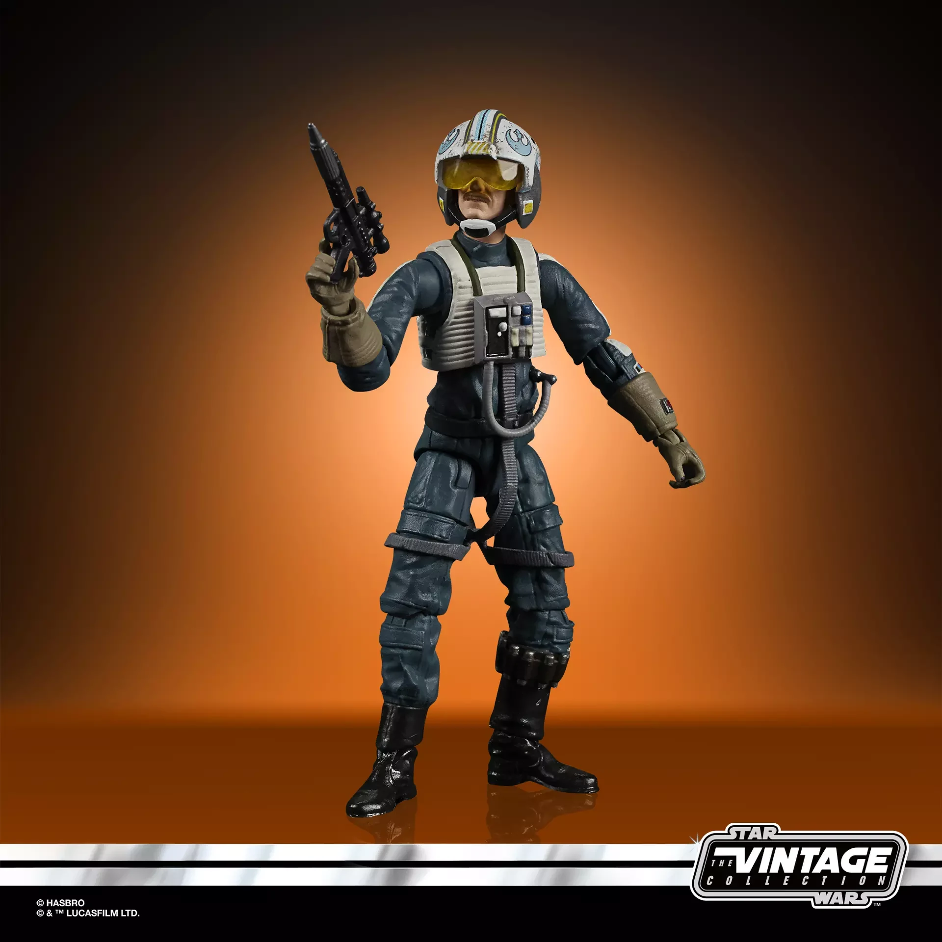 Antoc Merrick action figure wearing his pilot helmet and holding a blaster