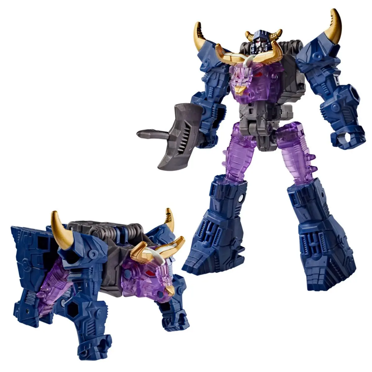 Transformers Cyberworld Megatron Energon Surge figure in robot and robo-bull modes